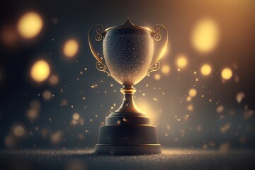 Trophy Cup with Bokeh Background