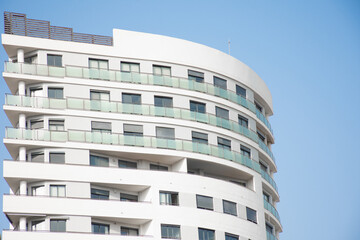 Newly built residential building in one of the new neighborhoods of the city.