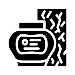 dry skin cream glyph icon vector illustration