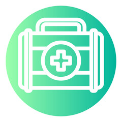 Fototapeta premium first aid kit gradient icon