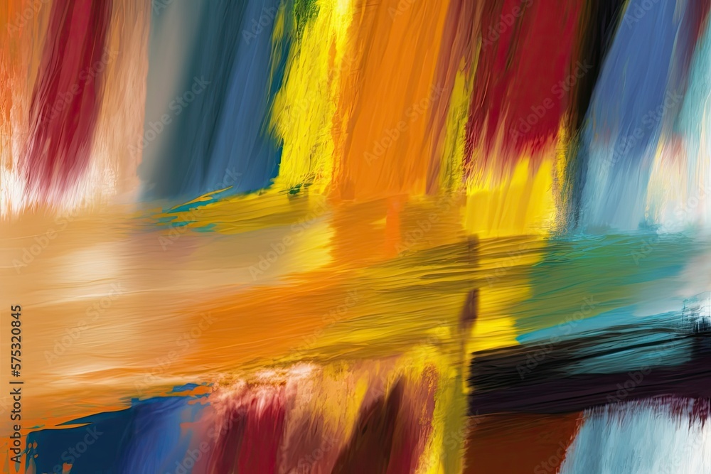 Poster abstract background with brush strokes of color. painting using a brush. generative ai