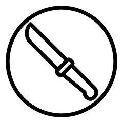 knife line icon