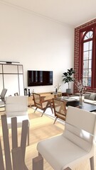 Industrial living room in Toronto