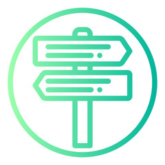 signboard gradient icon