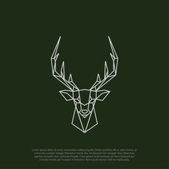 Majestic Deer Head Logo, Wildlife Emblem Design, Bold Buck Icon
Stag Horns Badge, Minimalist Deer Silhouette, Nature-inspired Graphic Artwork, Contemporary Vector Illustration, vector