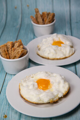 Recipe for Cloudy Eggs, Icloud Egg. High quality photo