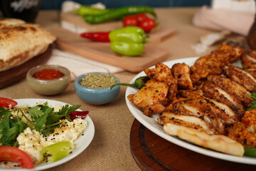 chicken wings with appetizer Turkish cuisine
