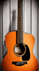 Fototapeta premium Realistic Electric, Acoustic Guitar 3d Vector