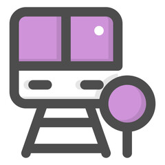 train colored icon