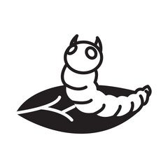 Solid Line CATERPILLAR design vector icon
