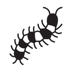 Solid Line CENTIPEDE design vector icon