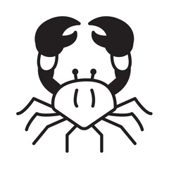 Solid Line CRAB design vector icon