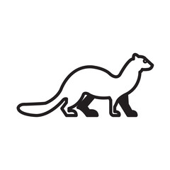 Solid Line FERRET design vector icon