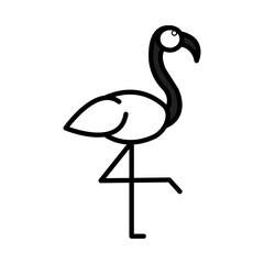 Solid Line FLAMINGGO design vector icon