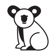Solid Line KOALA design vector icon