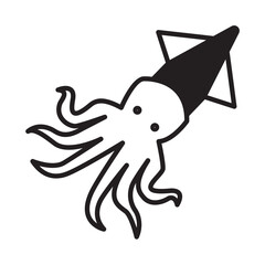 Solid Line SQUID design vector icon
