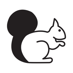 Solid Line SQUIRREL design vector icon