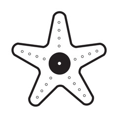 Solid Line STARFISH design vector icon