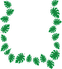 monstera leaf decoration illustration