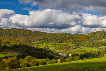 Fototapeta na wymiar Autumn landscape in Mala Fatra mountains, Slovakia