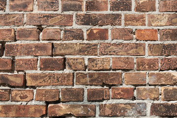 Details einer Ziegelmauer