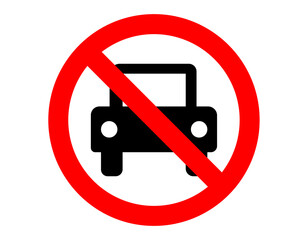 車両通行止め　アイコン