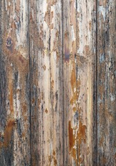 The texture of old shabby wooden wall. Wooden texture of the white wall with cracked paint. Abstract graphic.