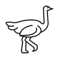 OSTRICH design vector icon