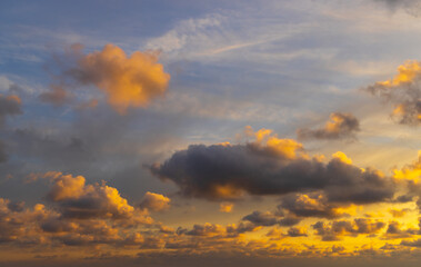 Beautiful sky with cloud before sunset