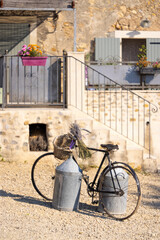 still life with bicycle in Provence, France