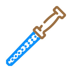 knife sharpener color icon vector illustration