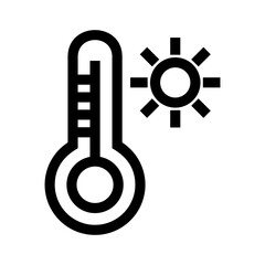 temperature icon or logo isolated sign symbol vector illustration - high quality black style vector icons