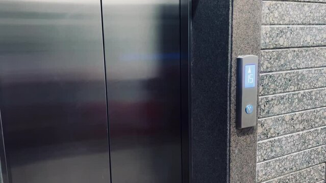 Elevator going up in a high-rise building