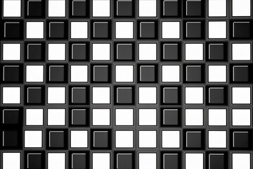 Chess board seamless abstract cubes background, Generative AI