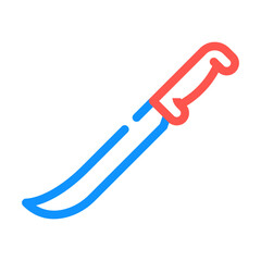 knife beef butcher color icon vector illustration
