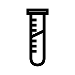 test tube icon or logo isolated sign symbol vector illustration - high quality black style vector icons