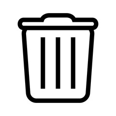 trash icon or logo isolated sign symbol vector illustration - high quality black style vector icons