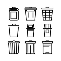 trash icon or logo isolated sign symbol vector illustration - high quality black style vector icons
