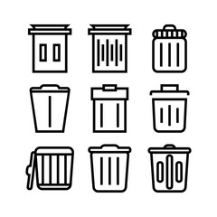 trash icon or logo isolated sign symbol vector illustration - high quality black style vector icons