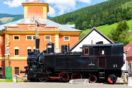 Railay Museum with steam engine in Vordernberg, Styria, Austria