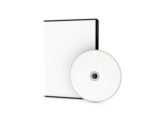 3D illustration. DVD case isolated on white background