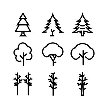 tree icon or logo isolated sign symbol vector illustration - high quality black style vector icons