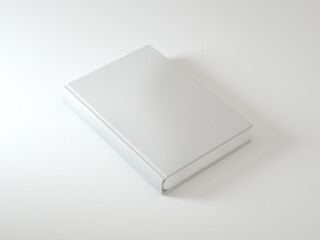 3D illustration. White thick book isolated on white background