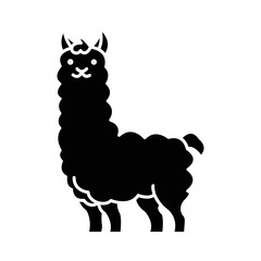 Solid ALPACA design vector icon