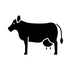 Solid COW design vector icon