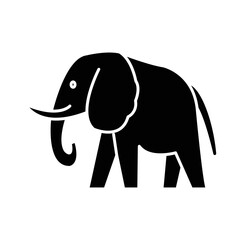 Solid ELEPHANT design vector icon