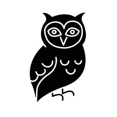 Solid OWL design vector icon
