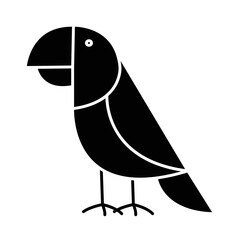 Solid PARROT design vector icon