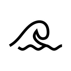 wave icon or logo isolated sign symbol vector illustration - high quality black style vector icons