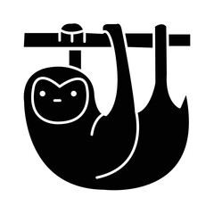 Solid SLOTH design vector icon